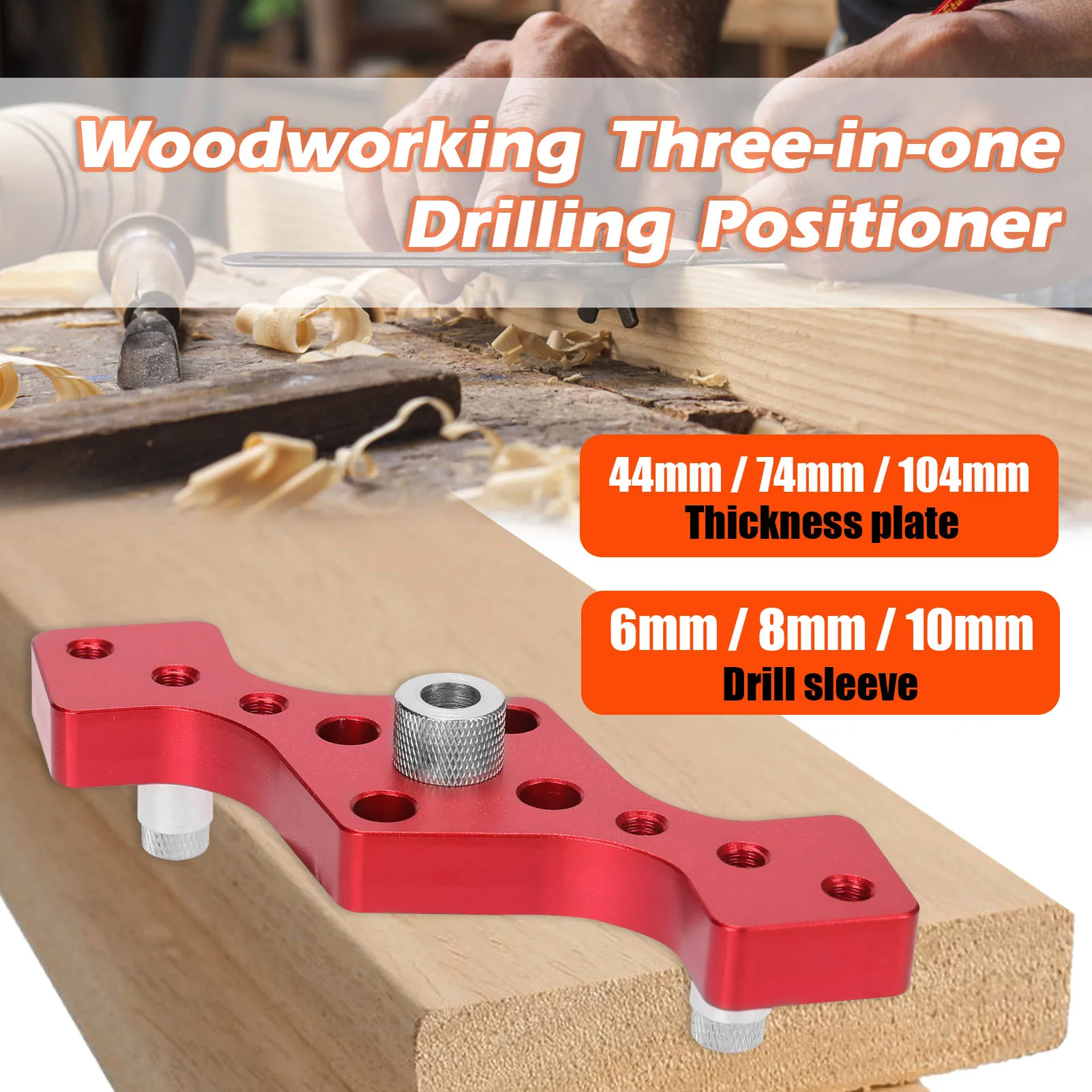 

3-in-1 Drilling Positioner Hole Opener Disk Dowel Positioner Vertical Drill Hole Punch Locator Furniture Woodworking Tools