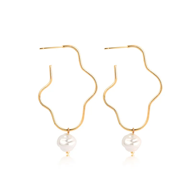 Винтажные пресноводные жемчужины неправильной формы серьги для женщин Brincos