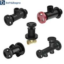 G1/2 Angle Valve Water Stop Function Brass Kitchen Tap Bathroom Faucets Accessory Hot Cold Water Diverter 3 Nozzles Dispenser