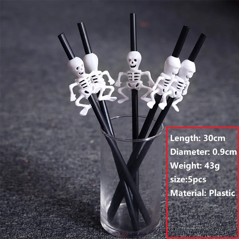 

Halloween Pumpkin straw Strip Dot Drinking Straw Disposable Tableware Party Supplies Wedding Birthday Party Decoration Kids