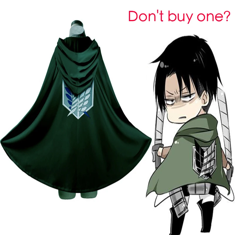 Аниме атака на Титанов Косплей костюмы Крылья Свободы Плащ Микаса Акерман Эрена