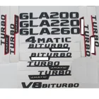 3D матовые черные буквы багажника эмблемы значки наклейки для Mercedes Benz GLA200 GLA220 GLA250 V8 BITURBO AMG 4matic