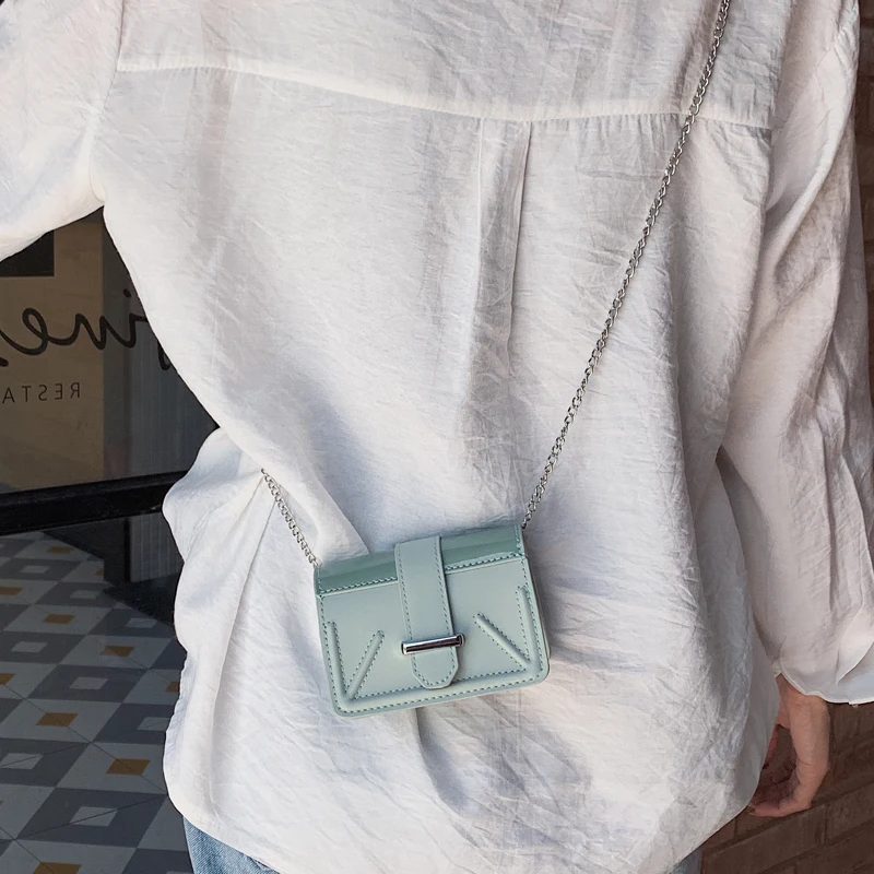 Элегантная женская мини квадратная сумка с клапаном 2019 летняя новая