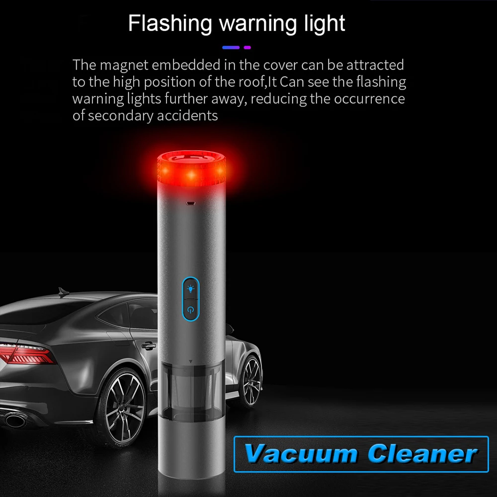 

60W Handheld Wireless Vacuum Powerful Cyclone Suction Rechargeable Car Vacuum Cleaner 4000Pa Wet/Dry Auto for Car Home Pet Hair