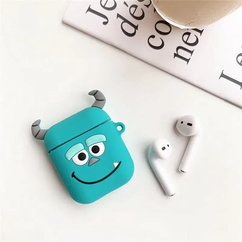 Дональд Дак беспроводные Bluetooth наушники с крюком чехол для Airpods силиконовый защитный чехол для Airpods Микки сердце мультфильм - Цвет: GJ0052