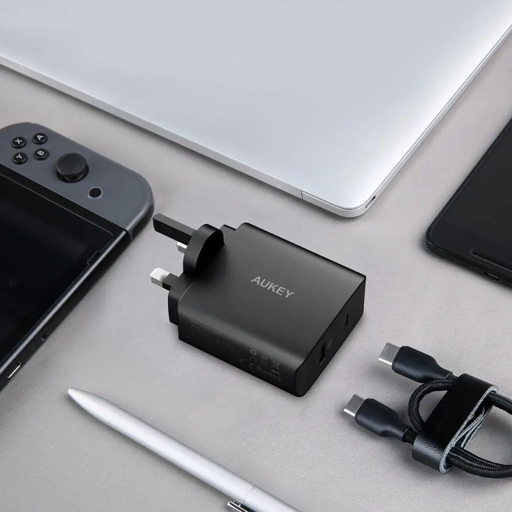 Зарядное устройство AUKEY UK Plug 48 Вт 3 0 мобильный телефон быстрая зарядка настенное