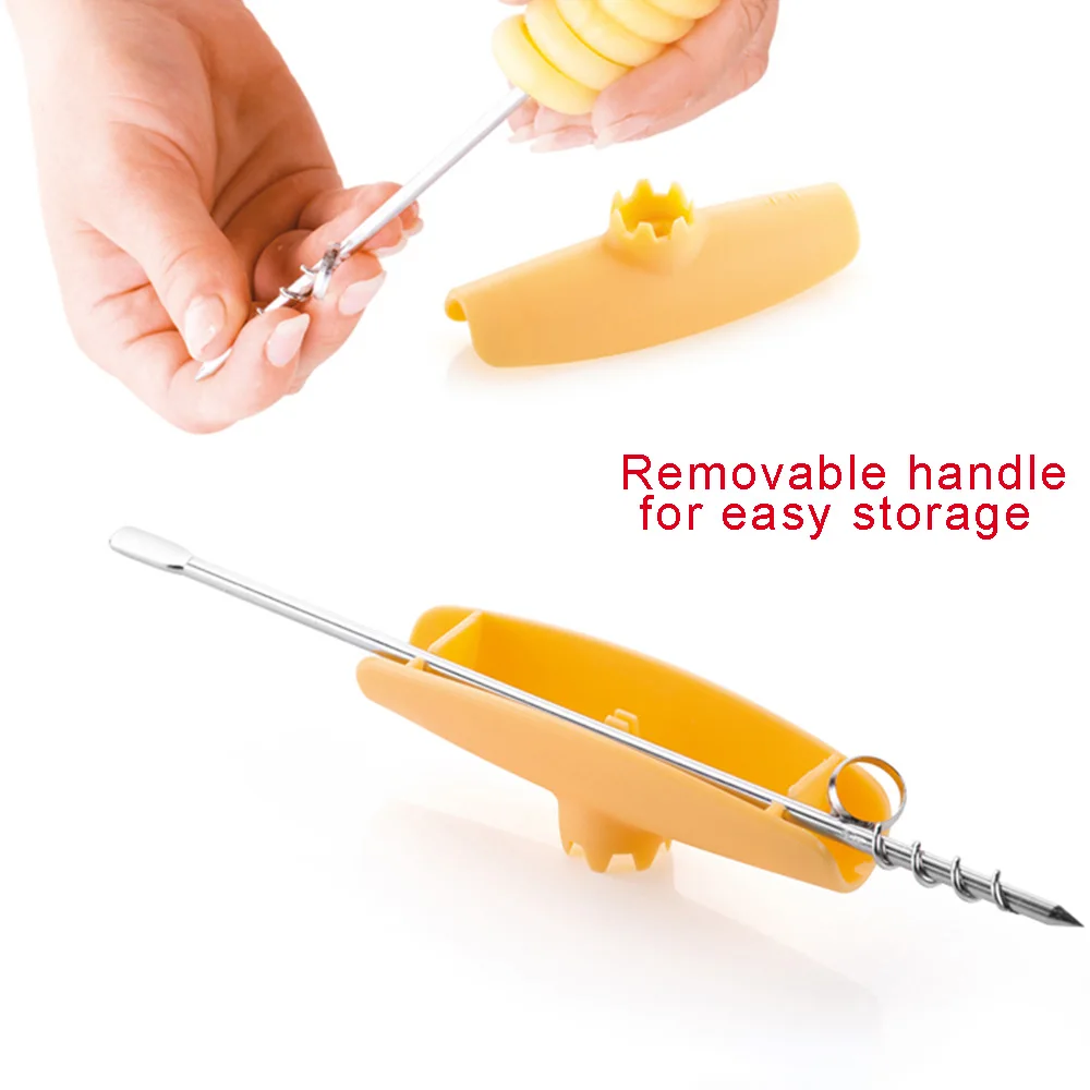 

Potato Tower Chip Slicer Spiral Machine Spiral Slicer Tornado Twister Manual Cutter Tool Easy To Clean Kitchen Gadgets
