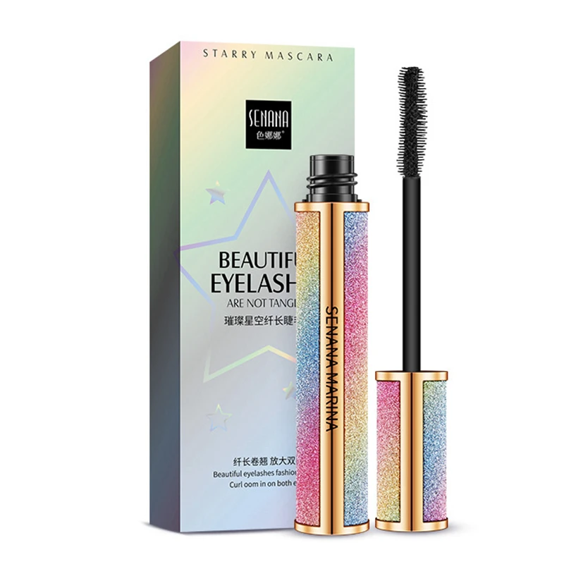 

Starry Sky Mascara 4D Waterproof Fiber Silk Eyelash Thick Curling Natural Lengthening Eye Lash rimel 4d Black Eyes Makeup