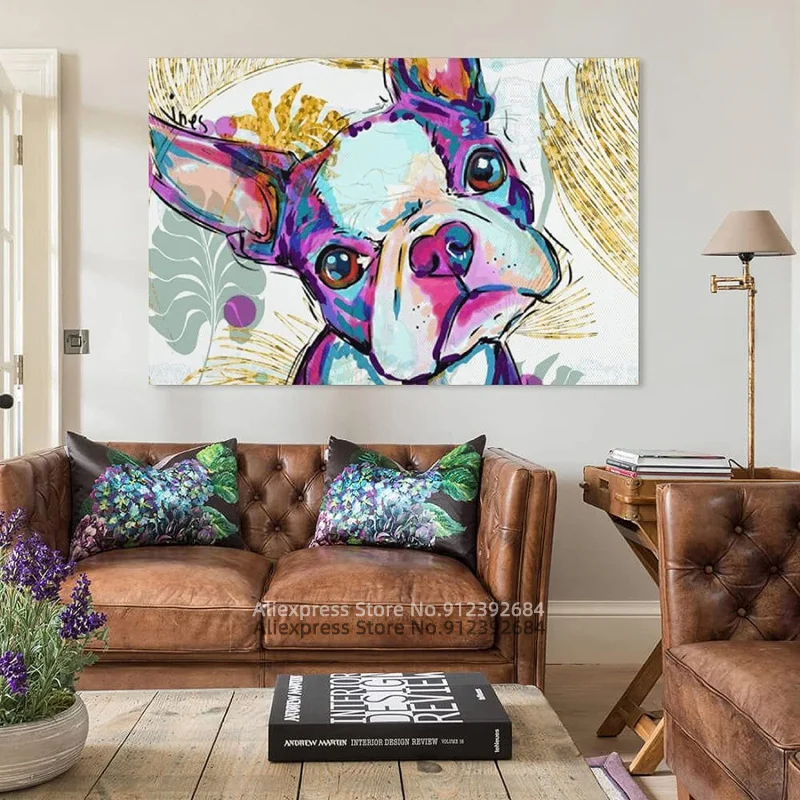 Картина на холсте бостонские терьеры Cool Dog с животными плакат настенные картины