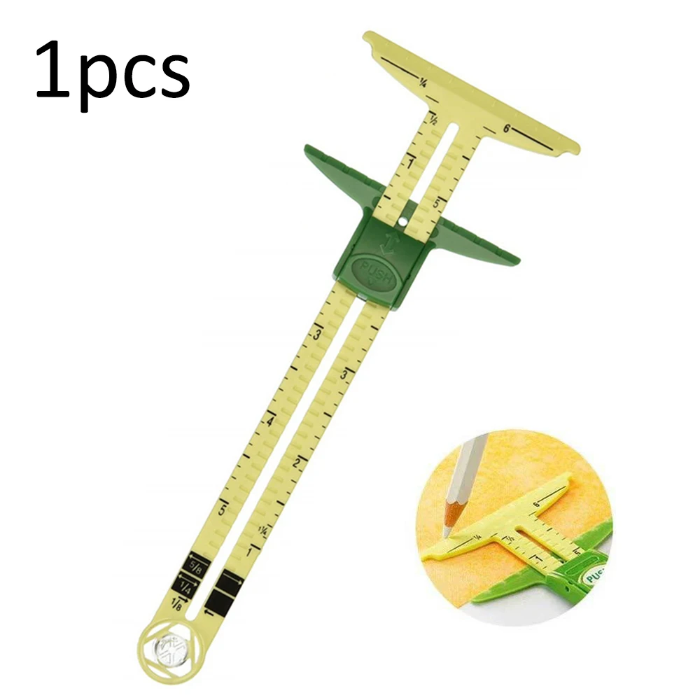 High Quality Multifunction Home 5-IN-1 Sliding Gauge Measuring Sewing Ruler Tailor Tool Accessories for Easy Marking | Дом и сад