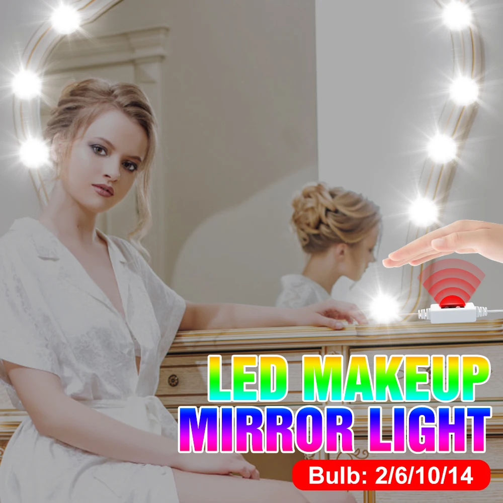 USB 12V светодиодный Ванная комната косметическое зеркало светильник ручная