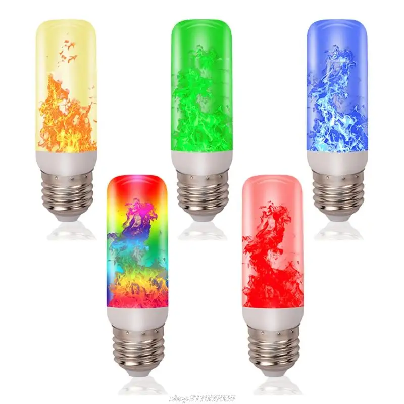 

LED Flashing Flame Bulb Simulation Burning Flame Effect Bar KTV Atmosphere Lighting E27 Christmas Party Decoration Night Light