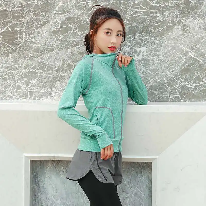 Женская куртка для йоги бега спорта женская летняя быстросохнущая впитывающая