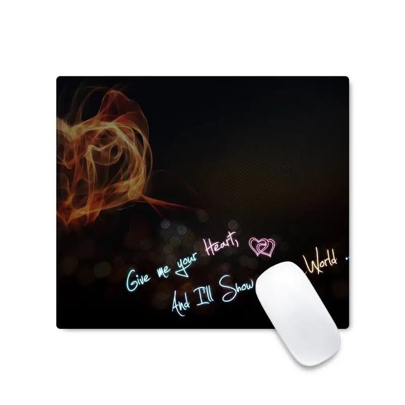 

Love heart DIY Design Pattern Game mousepad Non-slip Cushion Square Thickness 2mm