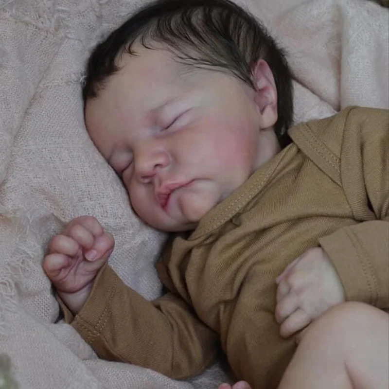 19-дюймовая кукла Bebe Reborn Леви с мягким телом и полным силиконовым воплощением высокого качества, сделанная вручную, игрушка для девочки с доставкой.
