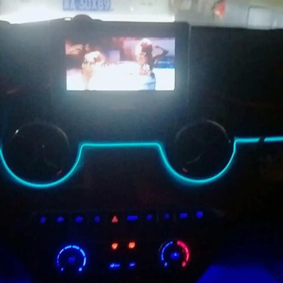 

Car interior LED Atmosphere Lamp cool light inside USB car decorative atmosphere light refit