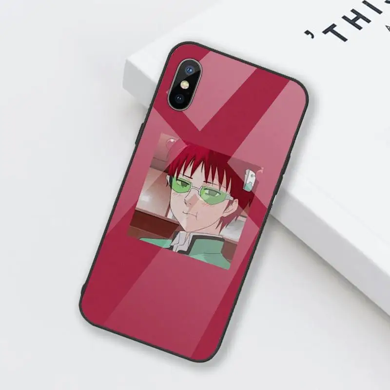 

The Disastrous Life of Saiki K Phone Case Tempered glass For iphone 6 6S 7 8 plus X XS XR 11 12 mini PRO MAX