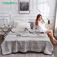 thours summer single double quilt blanket solid pink comforter bed cover quilting simple home textile bedclothes for home decor