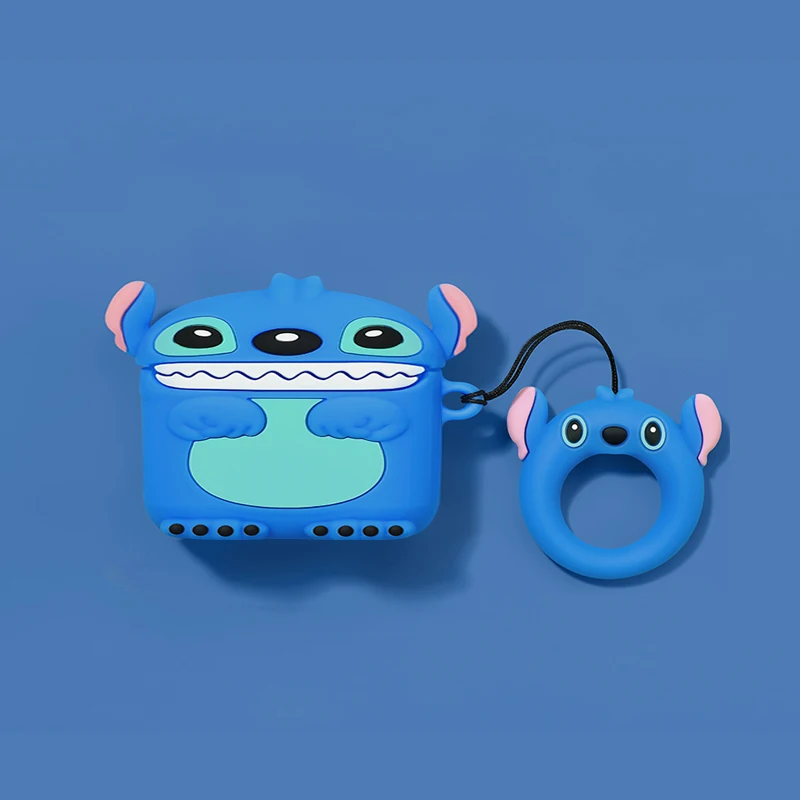 074-F 3D чехол для наушников для Airpods Pro Чехол Силиконовый Ститч Кот Мультяшные наушники/Earpods чехол для Apple Air pods Pro 3 чехол Брелок - Цвет: 074-F