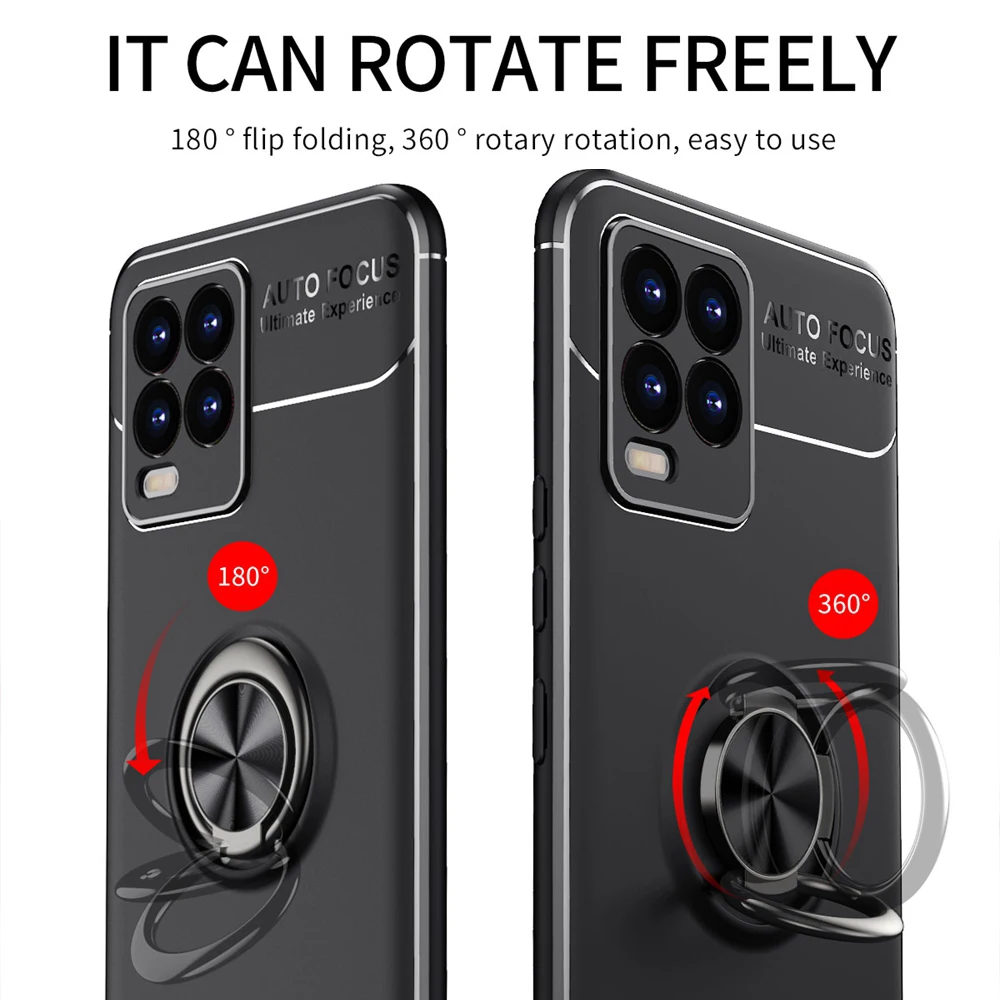 keysion shockproof phone case for realme 8 pro 8i 9 pro 9i ring stand phone back cover for oppo reno7 6 z 5g 5 pro 5 lite 5z 5f free global shipping
