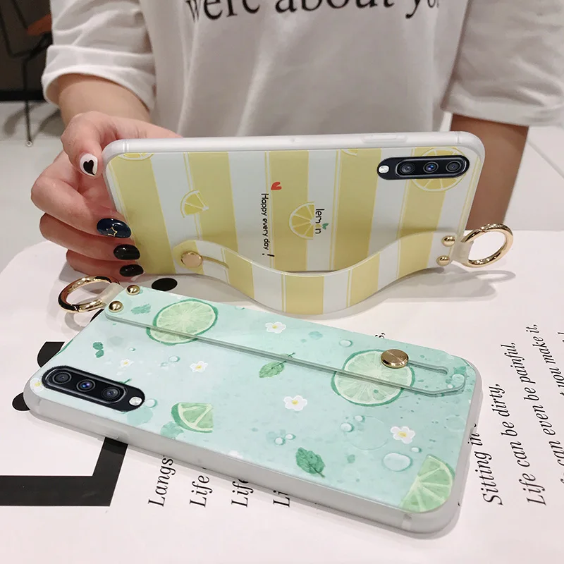 SoCouple ремешок чехол для samsung Galaxy S9 S8 S10 плюс S10e Note 8, 9, 10, плюс A40 A50 A70 A20 A10 A30 чехол для телефона из ТПУ с принтом держатель чехол