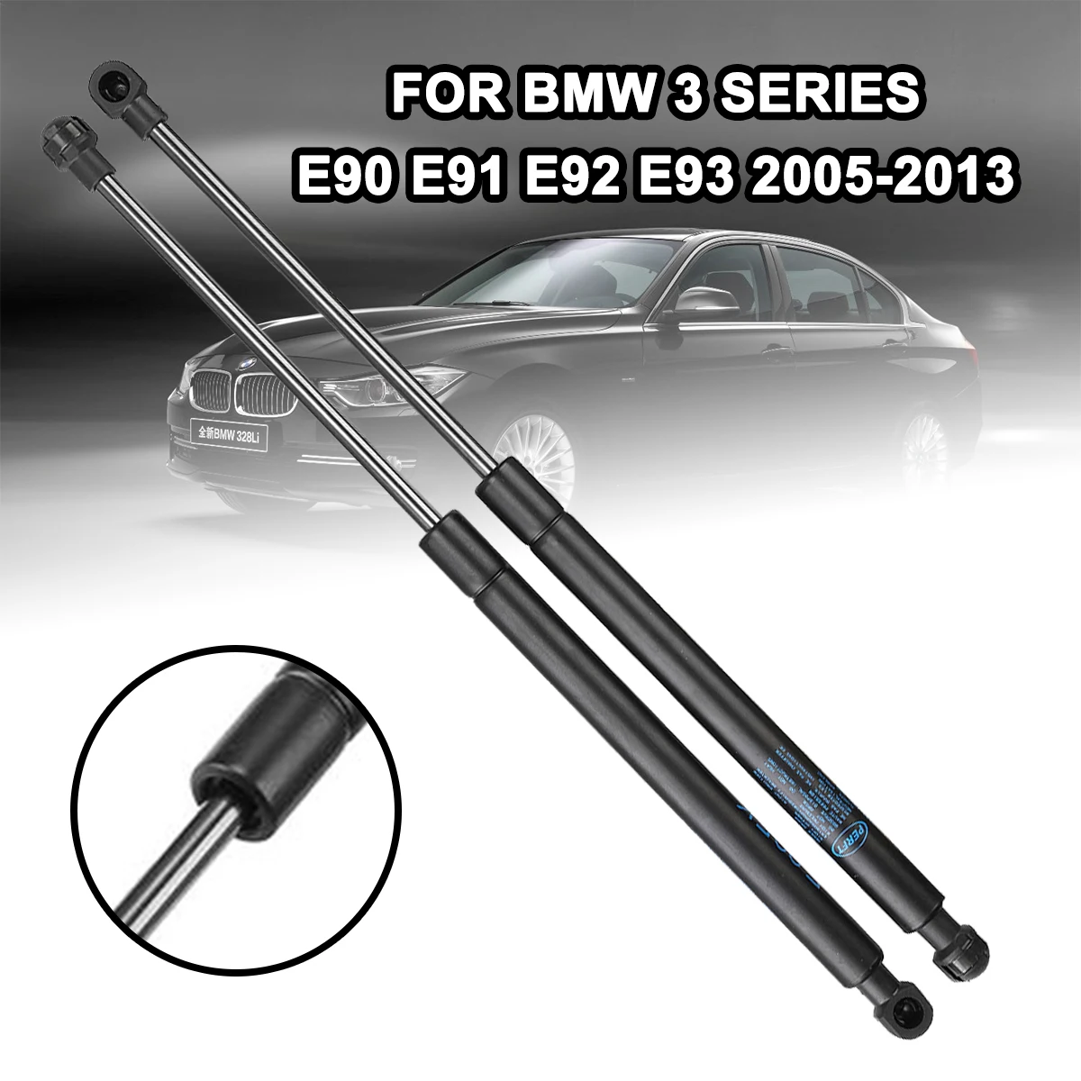 2pcs Car Struts Bar Support Rod Car Front Bonnet Hood Lift Gas Shock For BMW 3 Series E90 E91 E92 E93 2005-2013