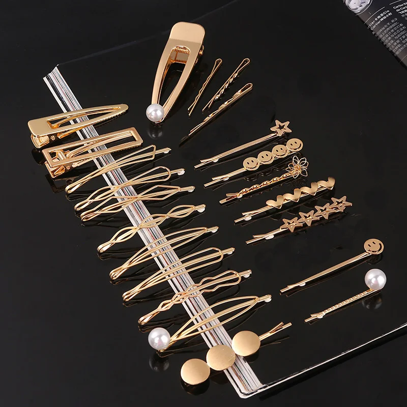 Золотая заколка с надписью сделай сам металлическая шпилька Корейская версия