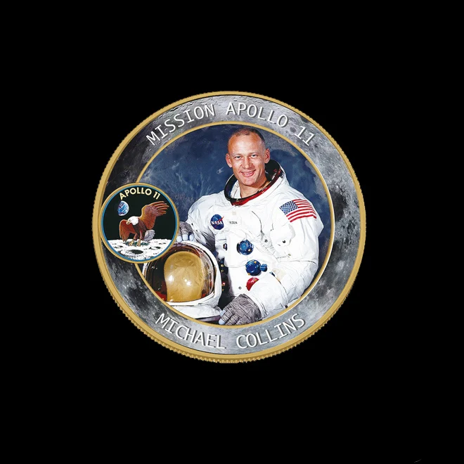 Apollo 11 50-летие золотые коллекционные монеты наградная монета медаль США коллектор дропшиппинг No5