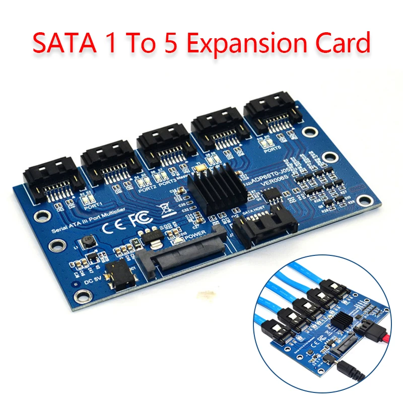 Адаптер для жесткого диска SATA 1-5 материнская плата ПК расширения Sata карта