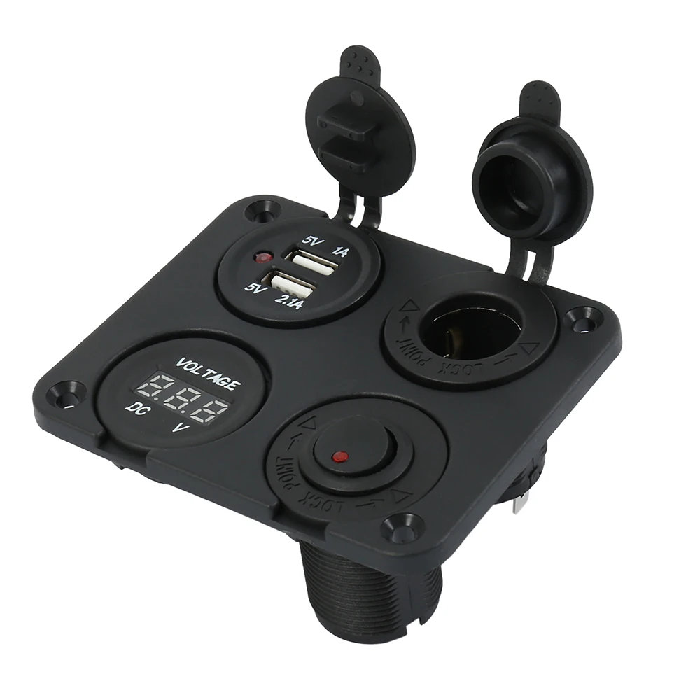 

Lighter Socket Splitter Plug 12V-24V Car Cigarette LED USB Charger Adapter USB Car Charger For Mobile Phone MP3 DVR Accessories