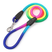durable nylon rainbow 1 2m pet dog leash walking training leash cats dogs harness collar leashes strap belt rope
