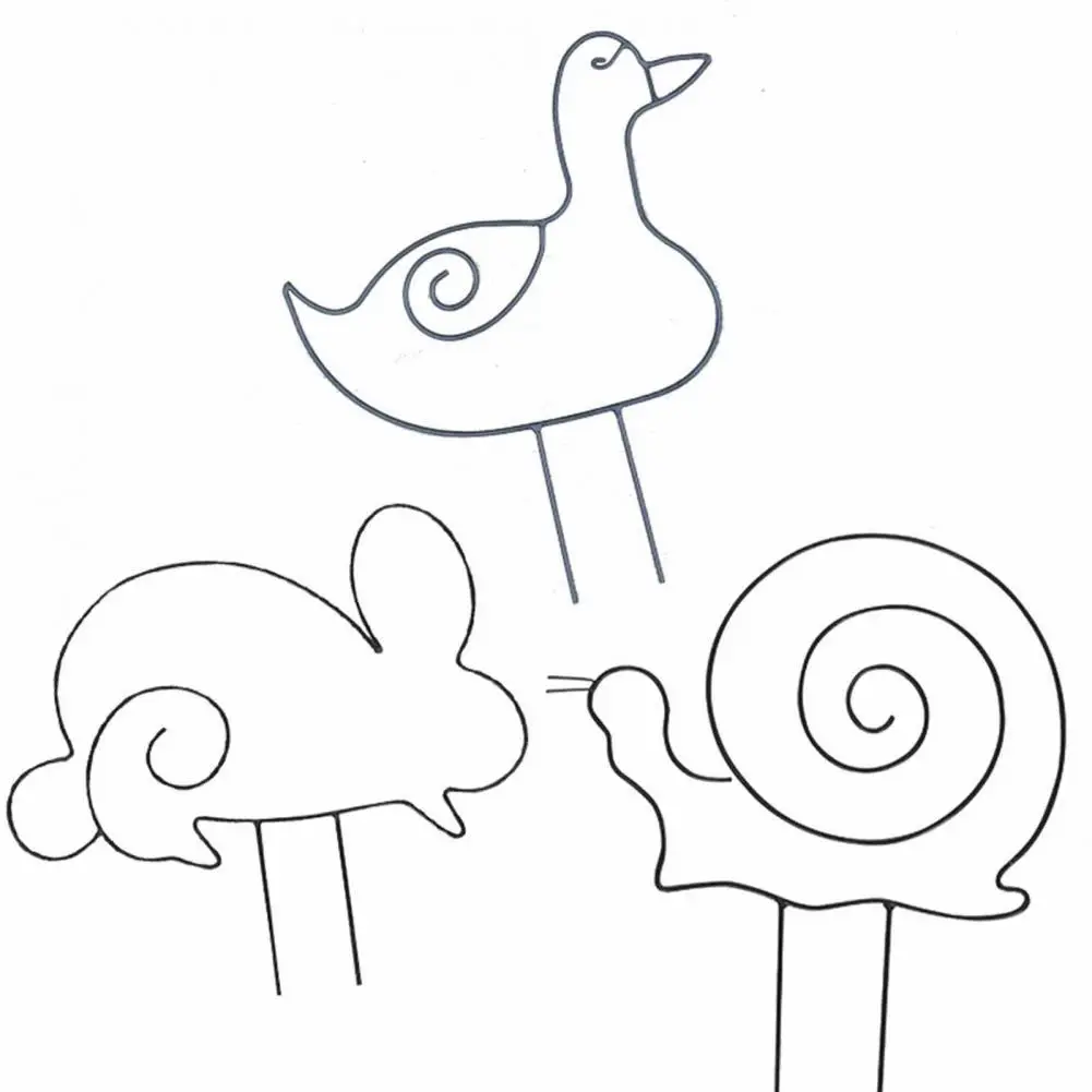 

Stable Plant Support Ring Practical Metal Creative Rabbit Shape Flower Support Ring for Home