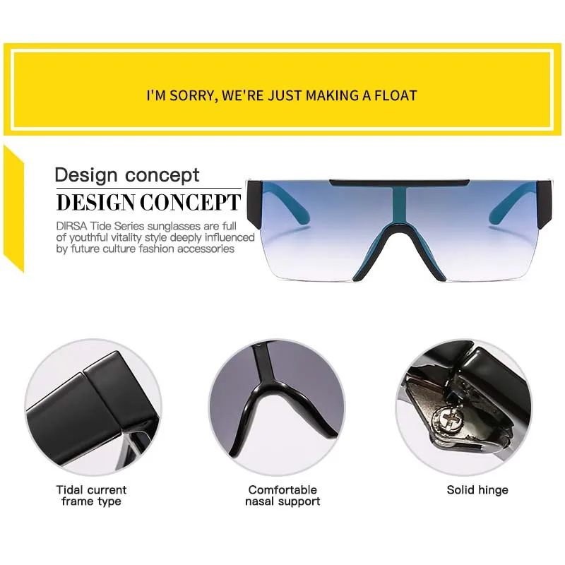 

Trendy Oversized Sunglasses Cycling Glasses Eyewear UV400 Outdoor Travel Fashion Design Glasses Cycling Equipment