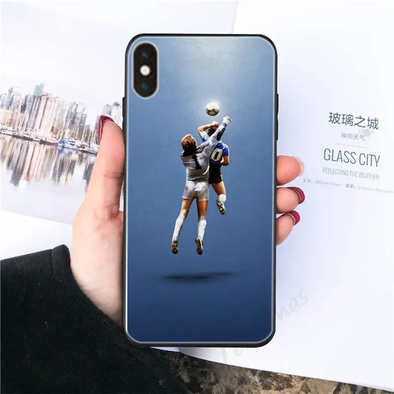 

ZFGHSHYQ Soccer Player Maradona Soft Case Phone Case For Iphone 6 6s 7 8 Plus XR X XS XSmax 11 12 Pro Mini Max