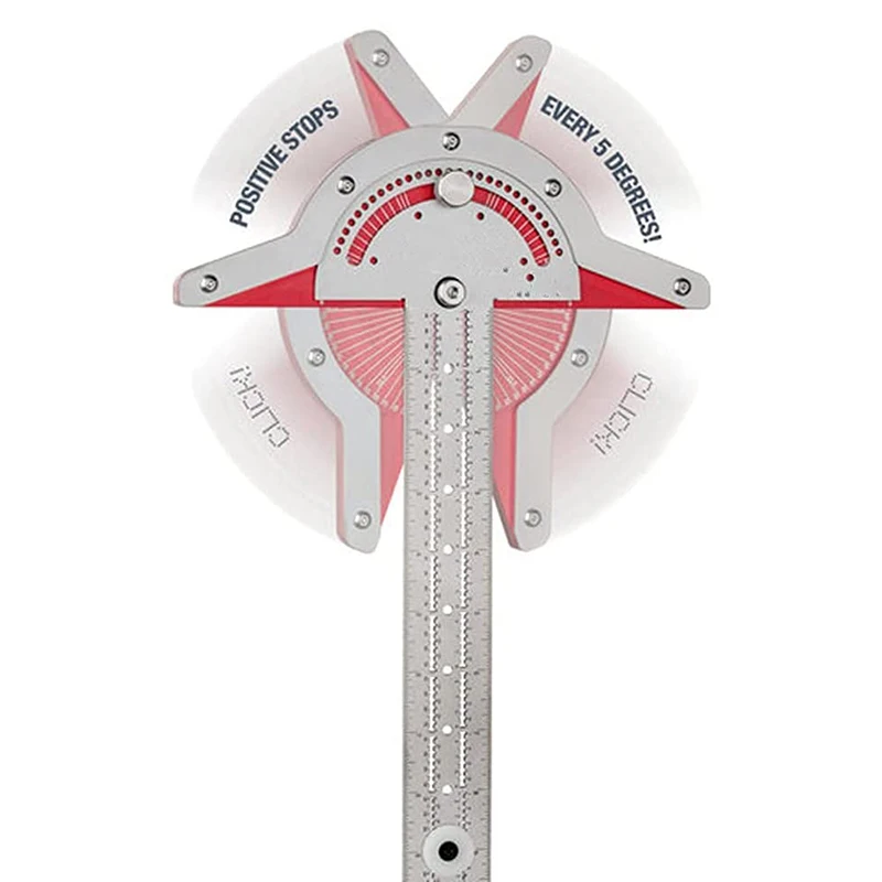 

Multifuction Stainless Steel Angle Protractor Woodworking Ruler Angle Measure Woodworkers Edge Rule Protractor Carpentry Tools
