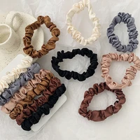 6 pcsset woman fashion scrunchies silk hair ties girls ponytail holders rubber band elastic hairband hair accessories