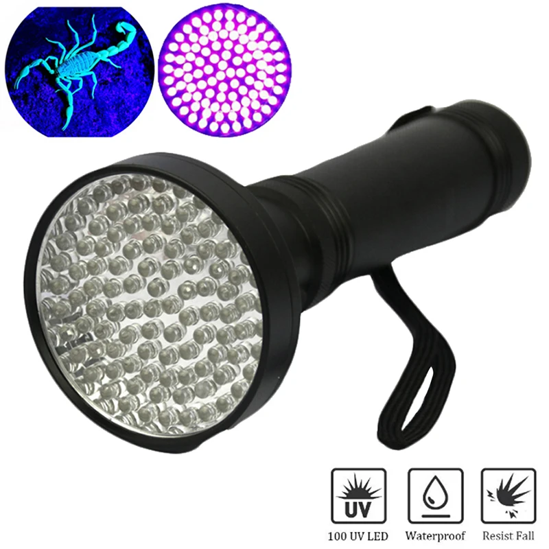 

NEW 51 LEDs 395nm Ultra Violet Torch Light Lamp UV LED Flashlight Blacklight Detector For Dog Urine Pet Stains And Bed Bug