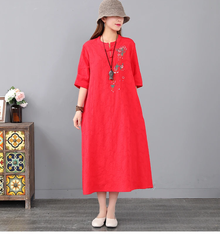 Китайское платье cheongsam qipao, современное хлопковое льняное платье cheongsam, платье cheongsam с коротким рукавом и вышивкой, женское нижнее белье