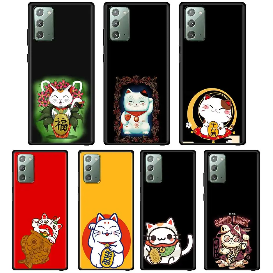 

Lucky Cat Call Phone Case For Samsung Galaxy A51 A71 A21s A11 A31 A41 A91 A12 A32 A42 A52 A22 5G A02s A01 Soft Capa