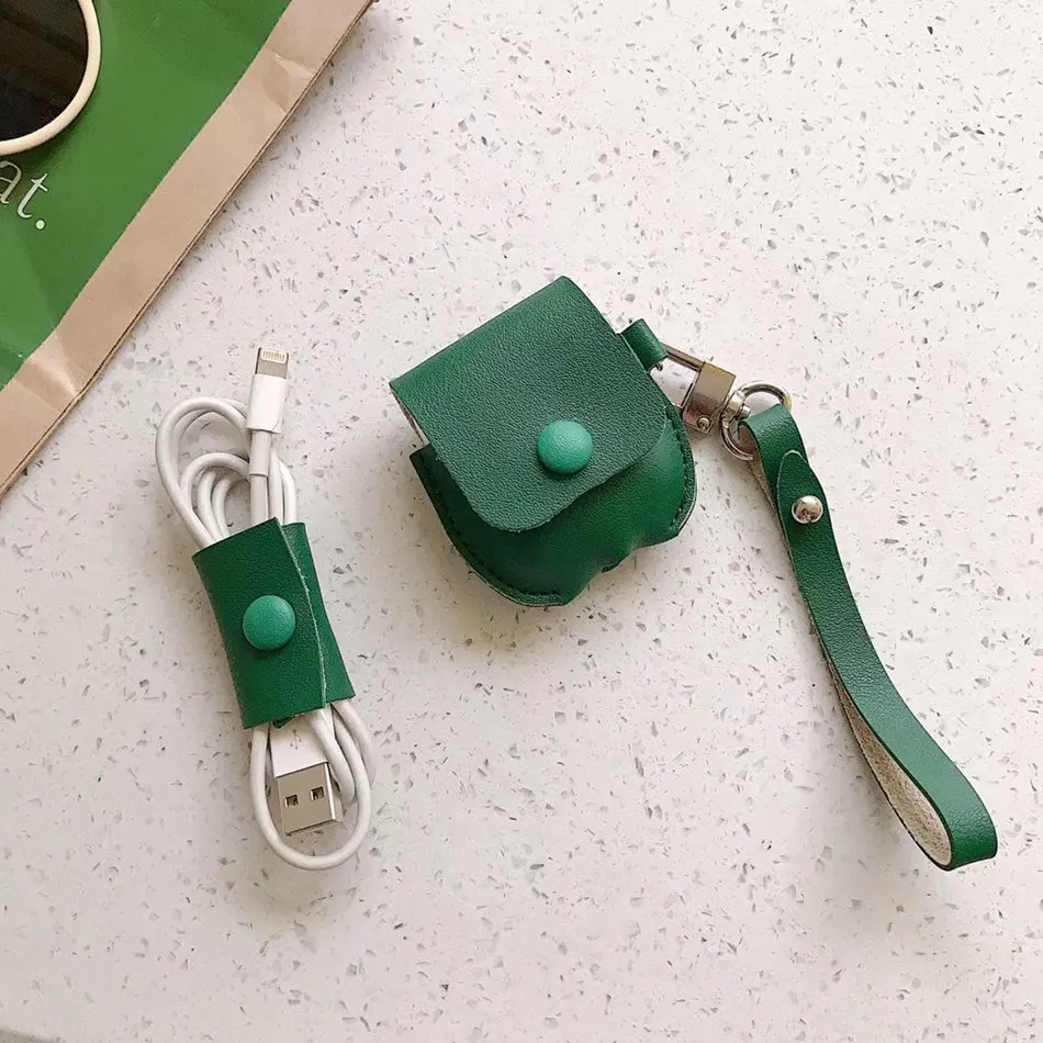 Green Чехол для AirPods милый мультяшный слон кожухи головных телефонов для Apple Airpods 2 забавные аксессуары защитный чехол с кольцом на палец - Цвет: Green
