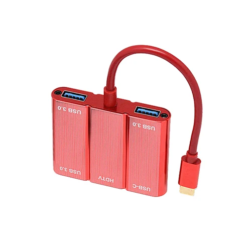 5-in-1 Red YMY 5 в 1 USB C адаптер usb type-C концентратор к 4K HDMI USB3.0 и USB C зарядка PD Совместимость для Apple MacBook Pro, Dell XPS и т. Д - Цвет: 5-in-1 Red