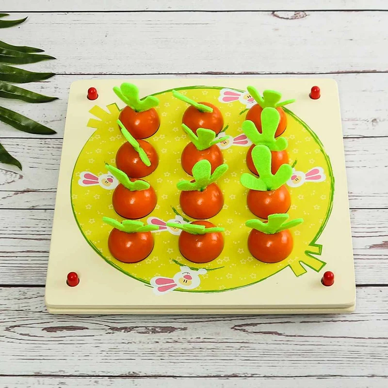 

Деревянный 3D морковь головоломка игра игрушки Детские Обучающие Игрушки для раннего развития Монтессори матч памяти шахматы игра для дете...