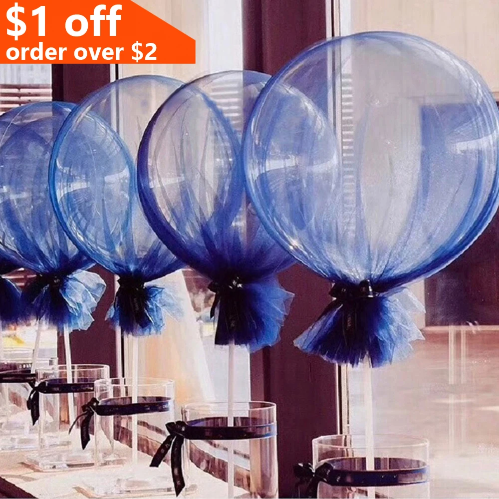 36 дюймов шар Тюль круглый гигантские надувные воздушные шары с днем рождения для