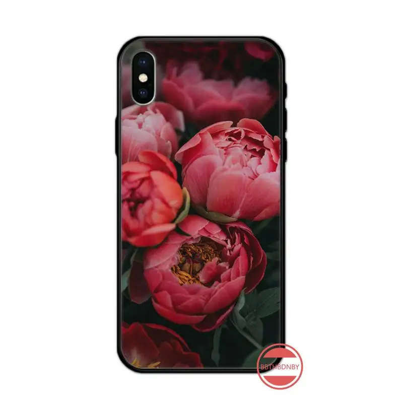 

Flower Pink Peonies Peony luxury Phone Case shell for iPhone 11 12 pro XS MAX 8 7 6 6S Plus X 5S SE 2020 XR