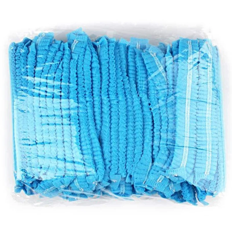 50 шт. Одноразовая полиэтиленовая шапочка для волос эластичная кейтеринга еды