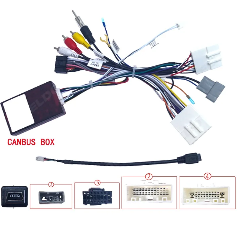 

Nissan X-Trail Teana/X-Trail 2014 High Level Trim Car stereo navigation radio DVD power amplifier multimedia player MP5 cable