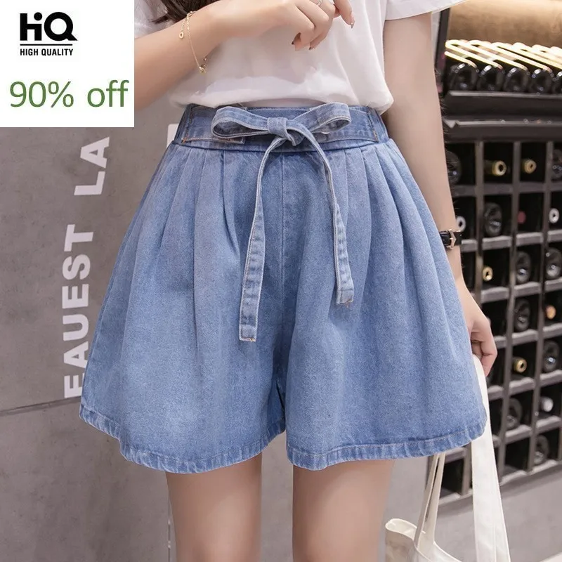 Уличная одежда широкие штанины короткие для женщин корейский стиль модные