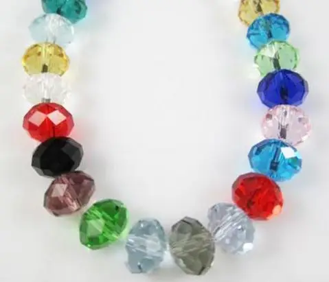 8 мм в партии свободные нити смешанные белые граненые бусины стеклянные ожерелье