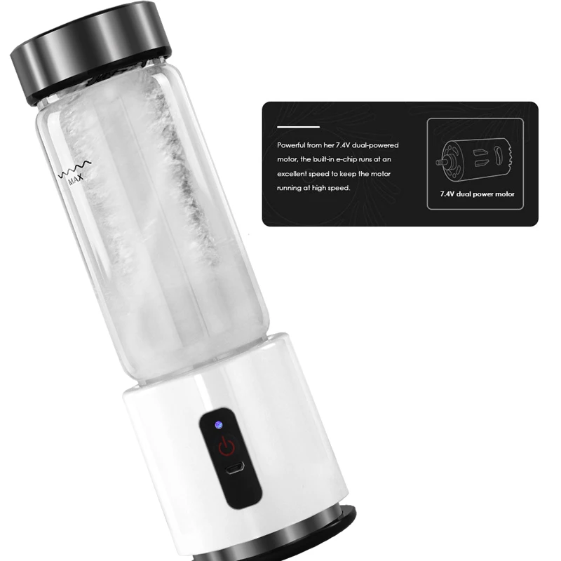 380ml 4000mAh USB Rechargeable Portable Glass Cup Personal Mini Blender Juicer Vegetable Fruit Citrus Orange Juice Maker Mixer