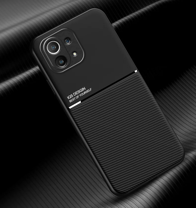 

Luxury Shock Anti-fall Phone Case For Xiaomi 11 Lite Pro Ultra Fashion Protection Shockproof TPU Shell Car Magnetic Back Cover